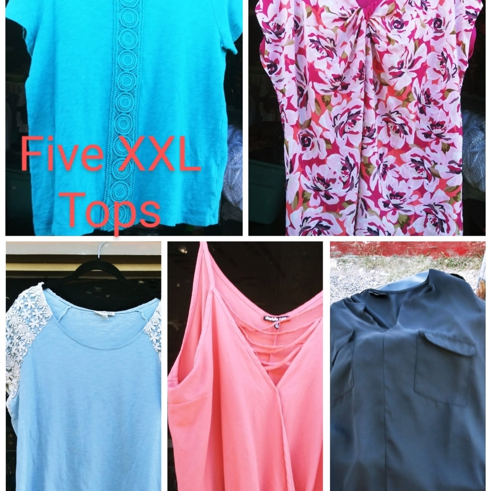 5 XXL Blouses,THATS JUST $4 EACH !